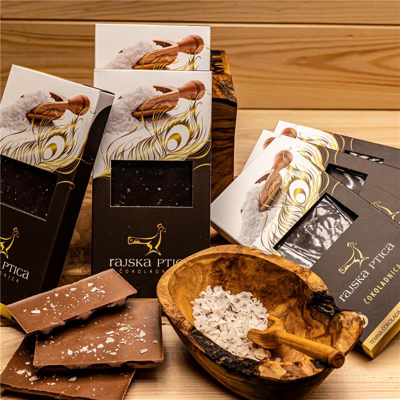 Slovenska čokolada- Temna čokolada s solnim cvetom, 85g